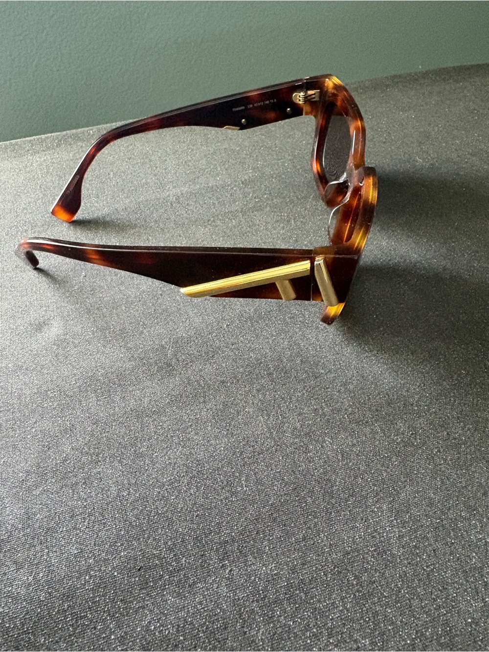 Fendi Tortoiseshell Women’s Fashion Sunglasses with Gold Accent